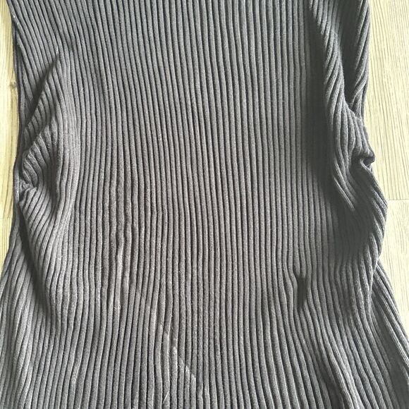 Gap Maternity Black Long Sleeve Ribbed Stretch Mock Neck Midi Sweater Dress Sz S - Picture 6 of 7